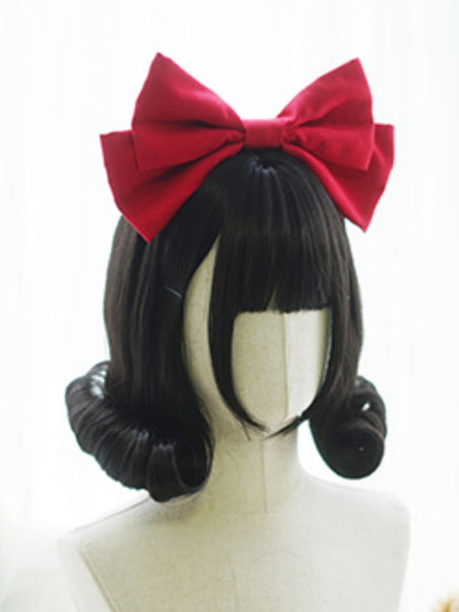 Blond/Schwarze kurze Perücke mit vollem Pony