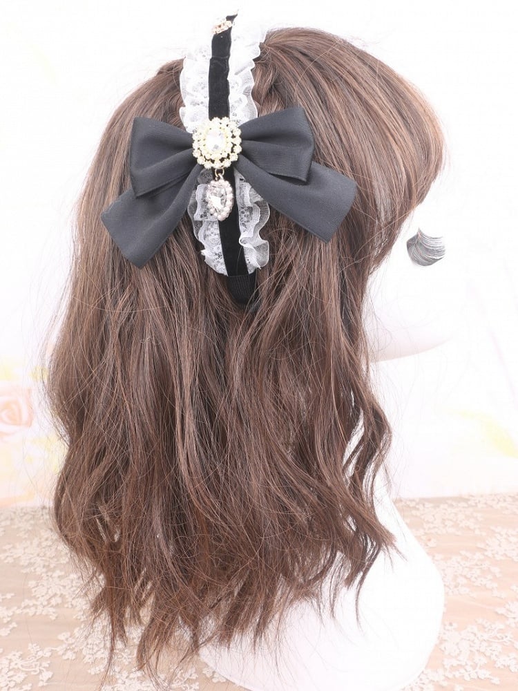 4 options KC Nœud papillon en dentelle Kei Couleur Strass Jirai
