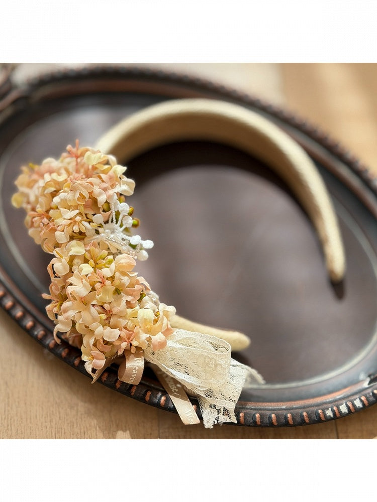 Floral Lace Headpiece with Ribbon - Penny House