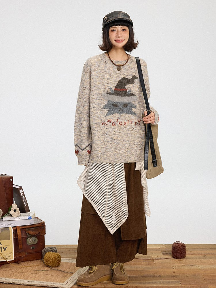 Asymmetrical Cut Pants 3 Wide-leg Design Colors