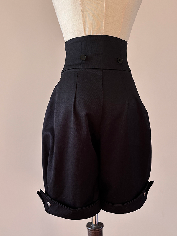 Ouji Lolita Belt Shorts High Corset Black Gothic Waist