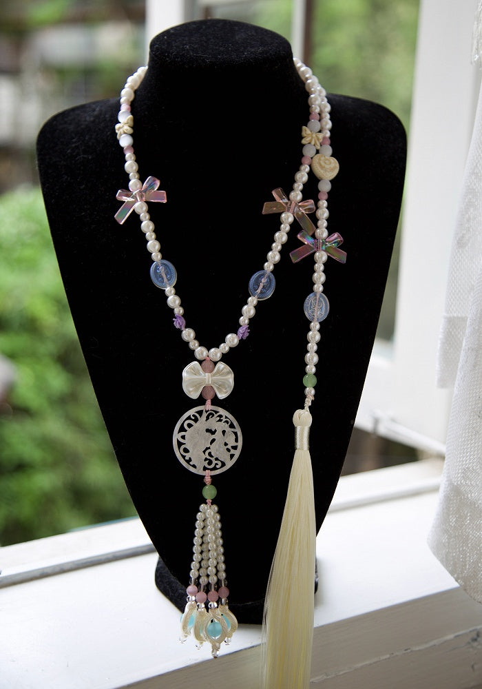Lolita Han Necklace Beaded Accessory Tassel