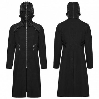Coat Black Weird Men's Punk