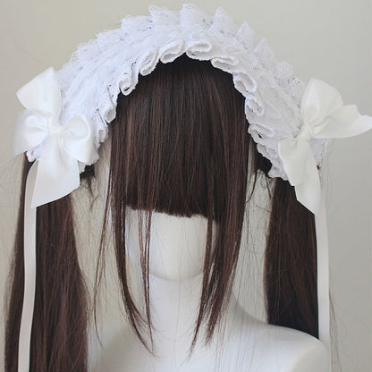 Bowknot Details Lace Trim Hairband