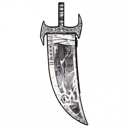 Gray Cartoon Lightning Knife-Shaped Crossbody
