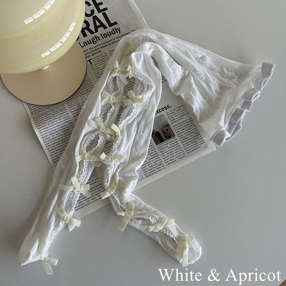 with Tights Cut-out Options Color 21 Design Bowknot Floral Pattern