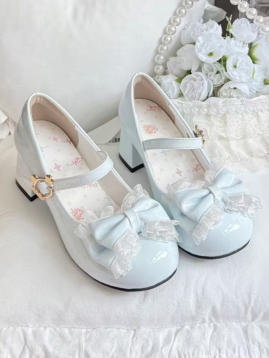 Adjustable Leather Blue Shoes PU - Buckle Sweet Bear