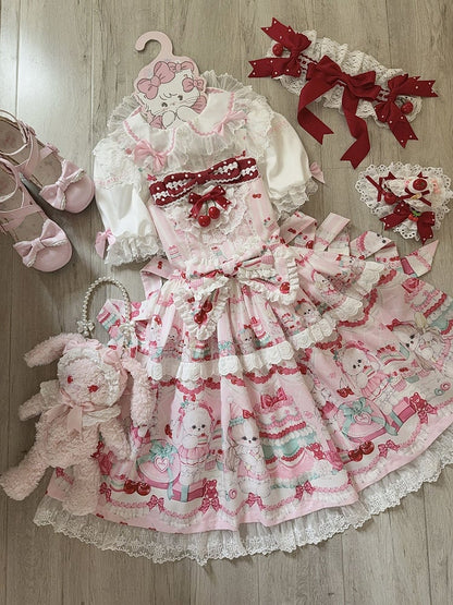 Cakes Kleid Sweet Cherry und Print Pink Lolita