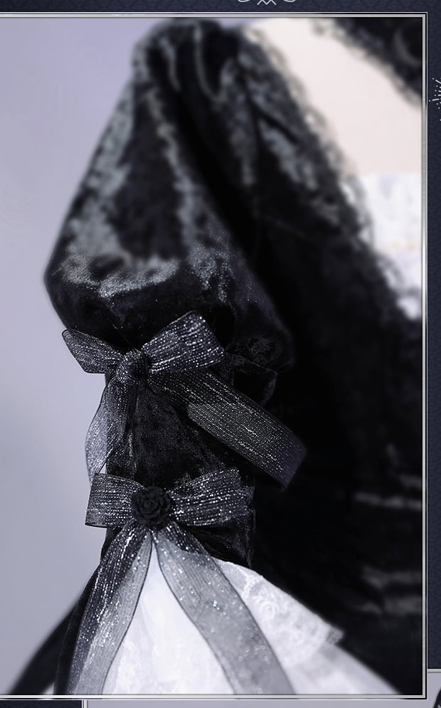 Rozen Maiden Mercury Lamp Schwarz-Weißes Kleid Lolita-Stil Cosplay Kostüm