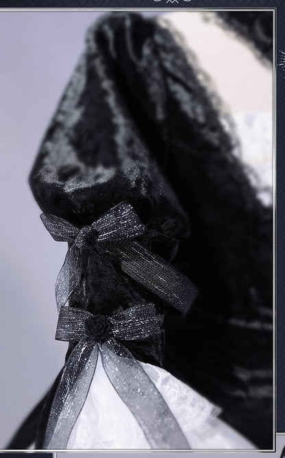 Rozen Maiden Mercury Lamp Schwarz-Weißes Kleid Lolita-Stil Cosplay Kostüm