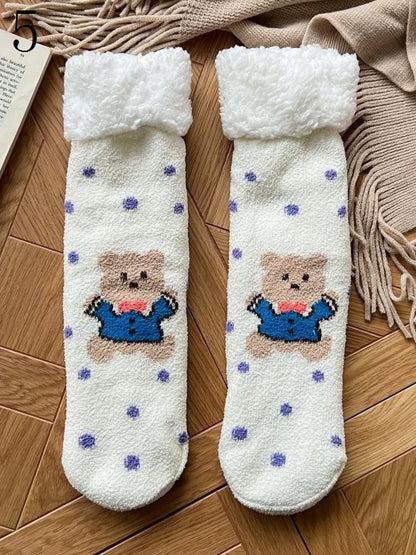 Bear Winter Socks 7 Options Cartoon