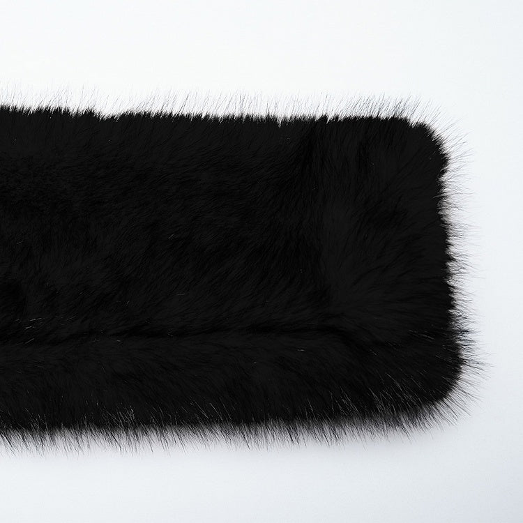 Black Punk Personalized Short Fur Jacket