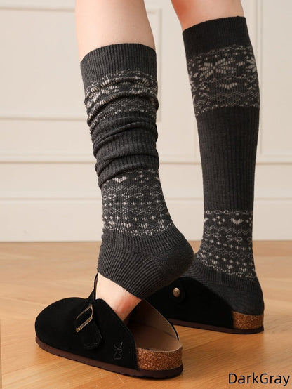 Colors Design Warmers Leg Retro Footed 6 Pattern