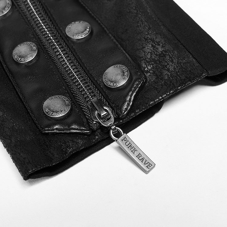 Punk Hot Personalized Long Black Men's Glue Windbreaker Sleeved