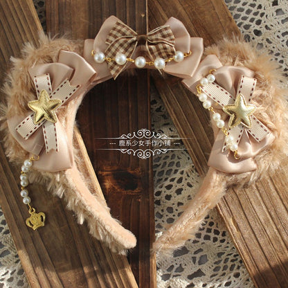 Ohrstern mit Optionen Bär 7 Perlen Teddy und Lolita KC Farbakzente Schleife – Ketten