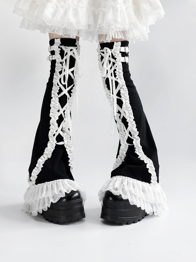 Jambières en dentelle avec garniture de sangle - Île d'Alcatraz