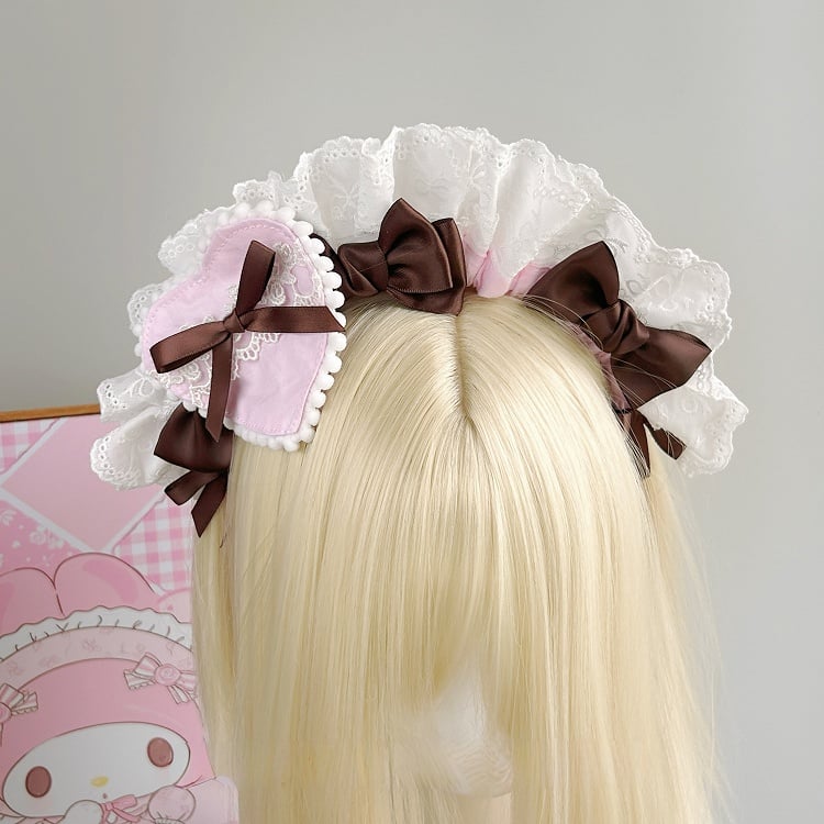 Brooch Heart Bowknot Sweet Detachable With Style Cute KC