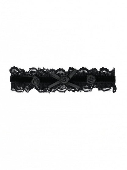 Lace Trim Bow Leg Garter - ModaSwings