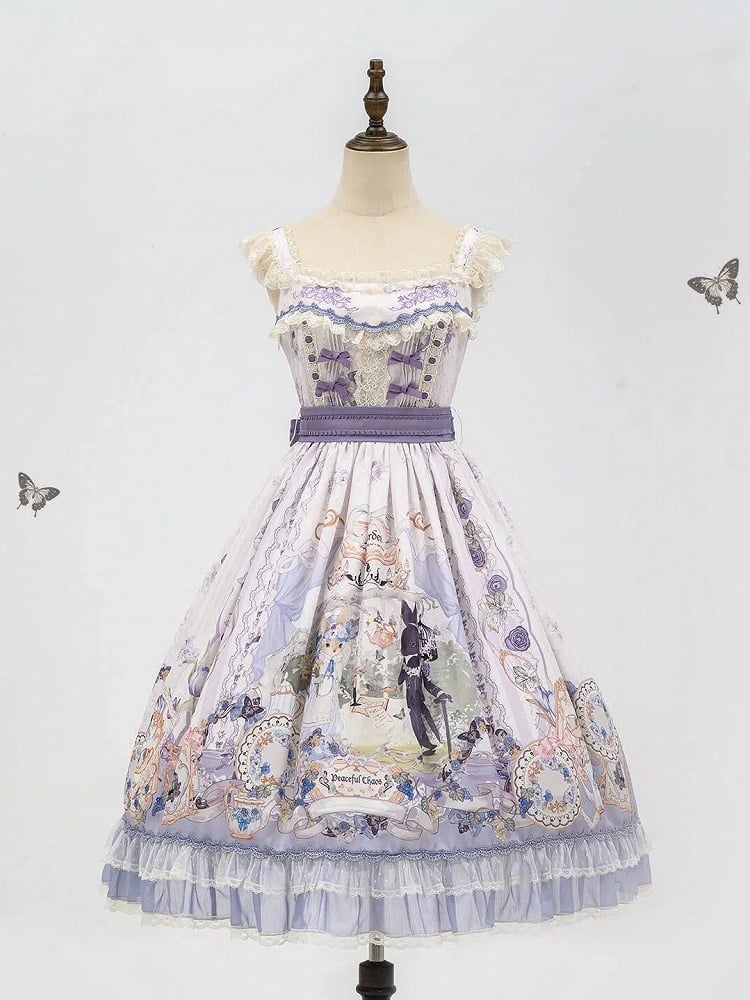 ロリータ ティースカート パーティー ジャンパー バニー エレガント プリント クラシック