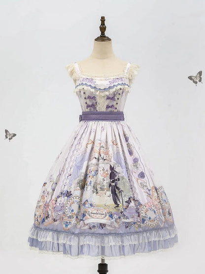 ロリータ ティースカート パーティー ジャンパー バニー エレガント プリント クラシック