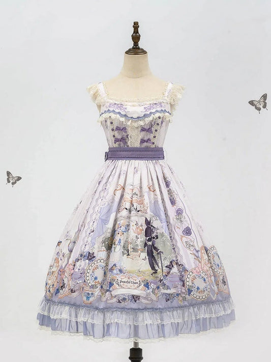 ロリータ ティースカート パーティー ジャンパー バニー エレガント プリント クラシック