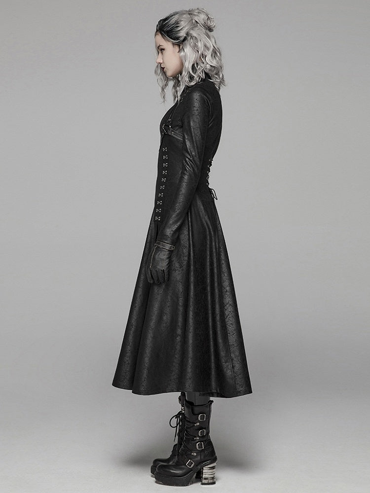 Black Dark Punk Long Coat