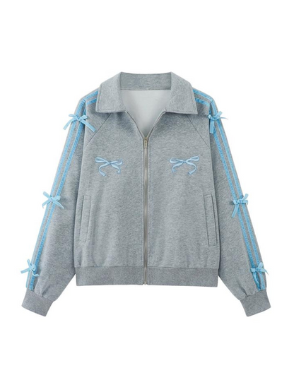 リボンアームスカートカジュアル+ジャケットタイト