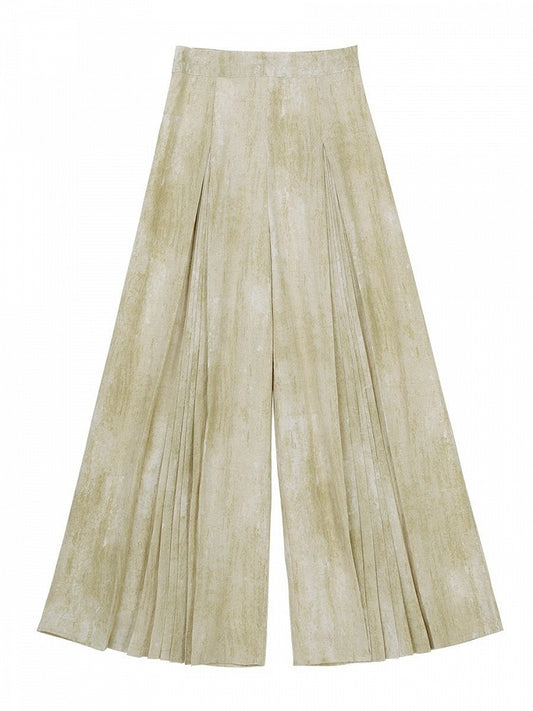 Pleated Green Modern Chinese-Style Trousers - Han Ru Chu Hanfu &amp; Han-Element Studi