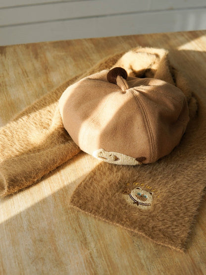 Dark Brown/Light Brown Cute Kitty Scarf