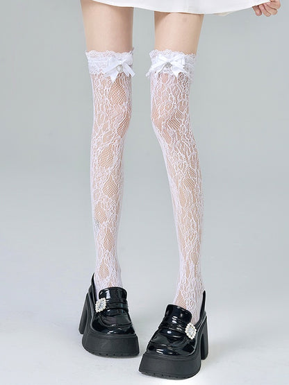 Jirai Decoration 3 Kei Lace Stockings Colors Bow