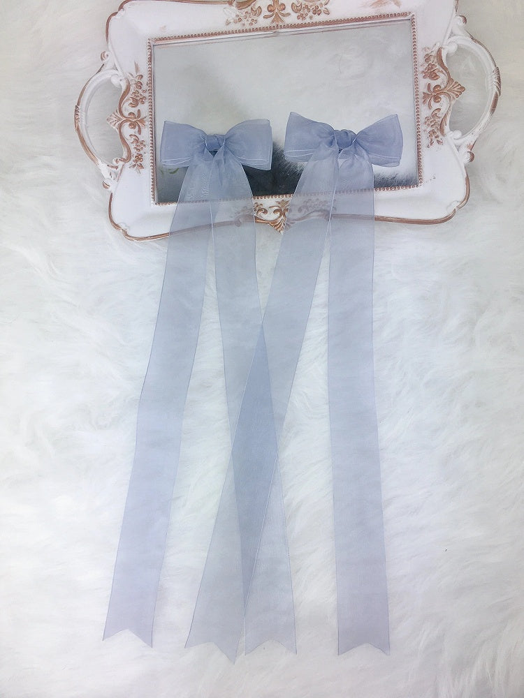Bow Sheer Set Brooch (Pair