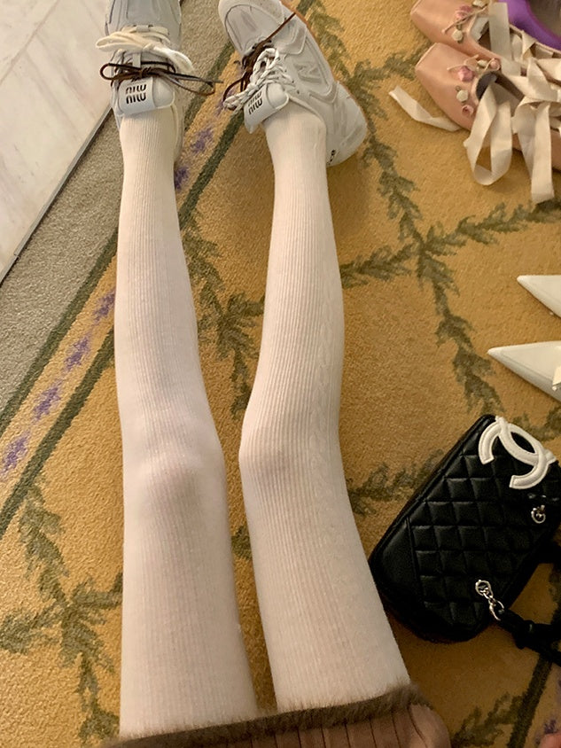 リブサイドウィンタータイツ