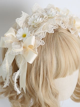 Lace Beige Lolita KC Daisy Bowknot Fresh