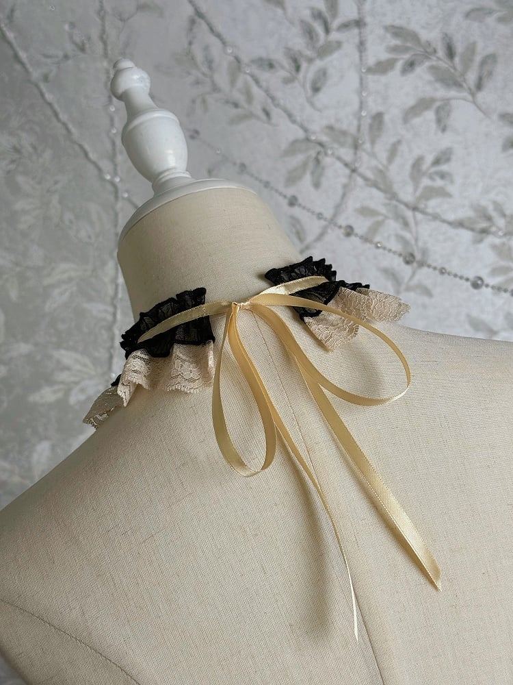 Champagner Choker / Silber SchwarzGold