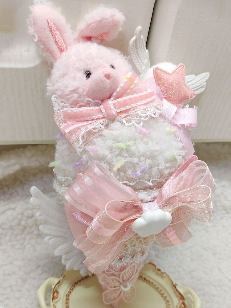 Hairclip/Brooch Cream Lolita Ice Bunny Sweet Pink