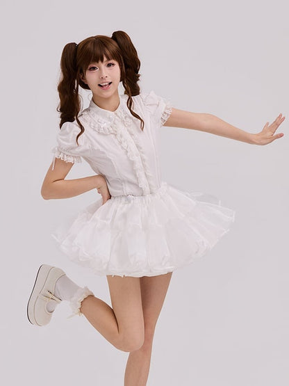 Puffy 30CM Petticoat White