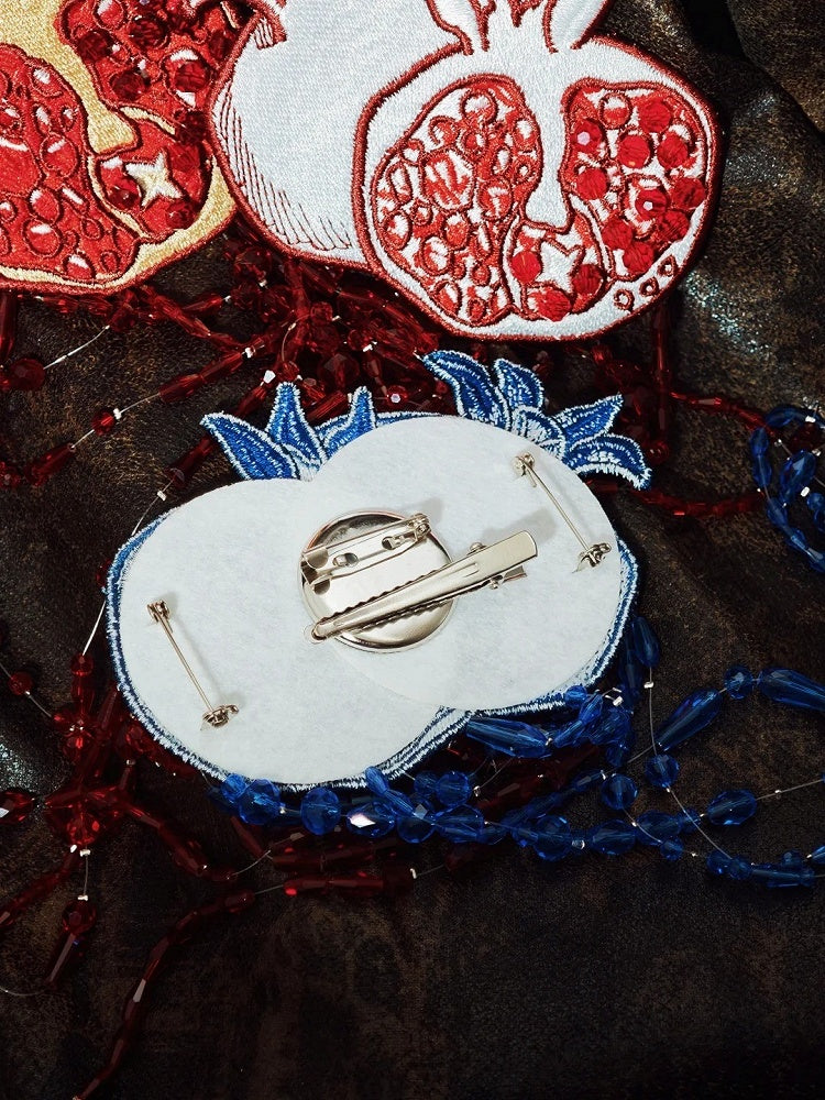 Pomegranate Embroidery Brooch - Blossom Herald