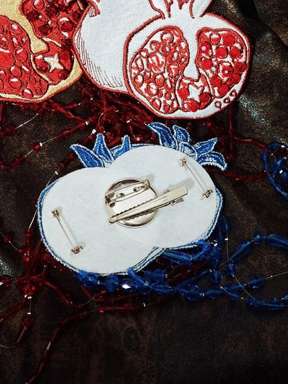 Pomegranate Embroidery Brooch - Blossom Herald