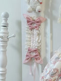 Lace Bow Hairband in Pink & White Tones - Rose Weaving Poetry