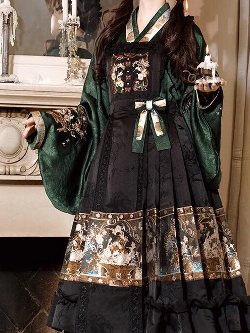 Black Magic Academy Theme Apron Intricate Embroidery - Luo Xiu Dong Xiang