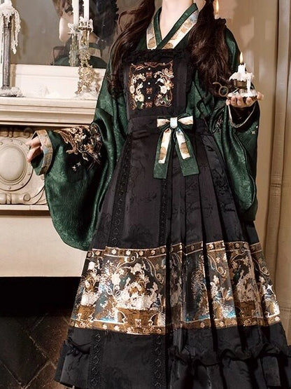 Black Magic Academy Theme Apron Intricate Embroidery - Luo Xiu Dong Xiang
