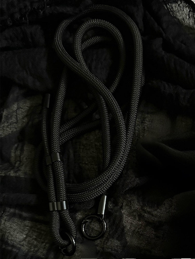 Crossbody Black Gothic Strap