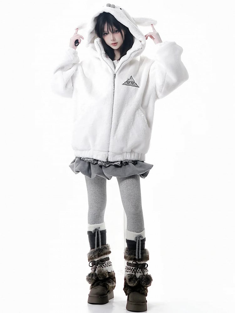 with Knit Ruffle Bubble Fair Gray Skirt Isle Trim