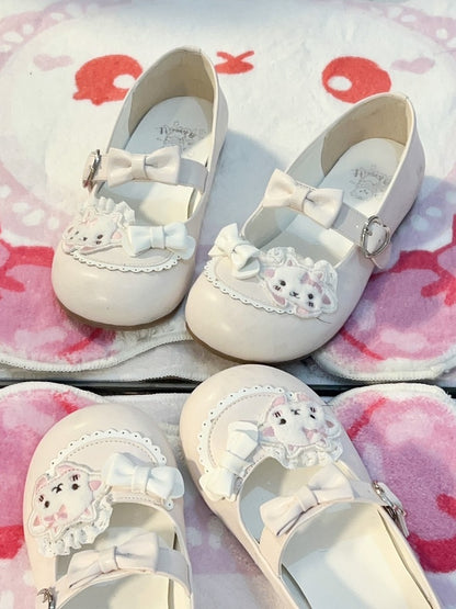 Bow Pink Sheep Accents Sweet Flats Black Lolita Theme with