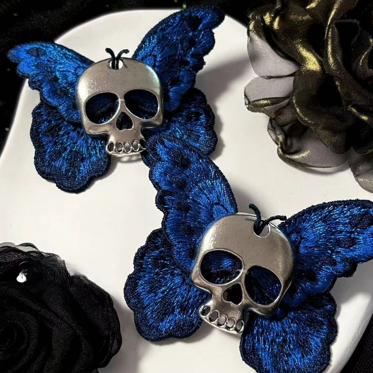Reaper 5 – Options Haarspange Knochenfarbe Halloween Schmetterling