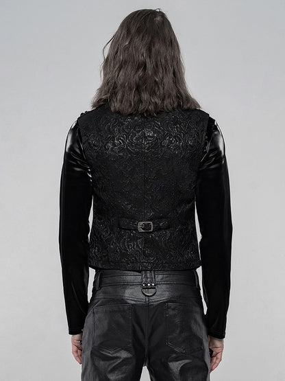 Black Gothic Men's Red Gorgeous Vest