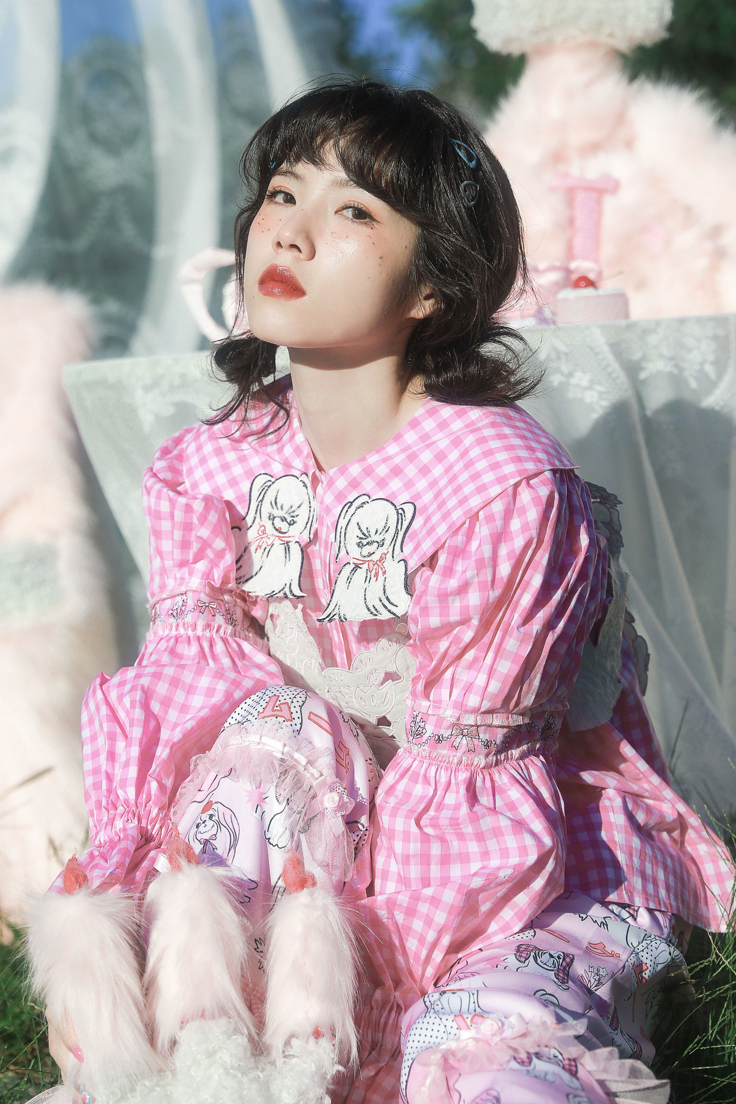 パピースリーブのレトロなロングシャツデザイン