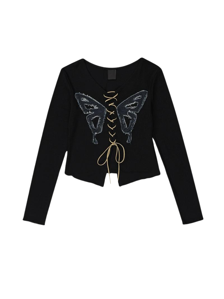 Top Butterfly Inner Retro Design Amerikanischer Riemen