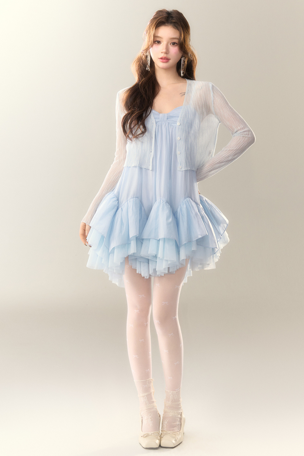 Ice Cardigan aus transparenter Seide
