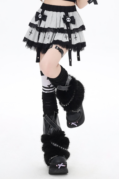 Punkrock Puff Mine Gestreiftes Cake Girl